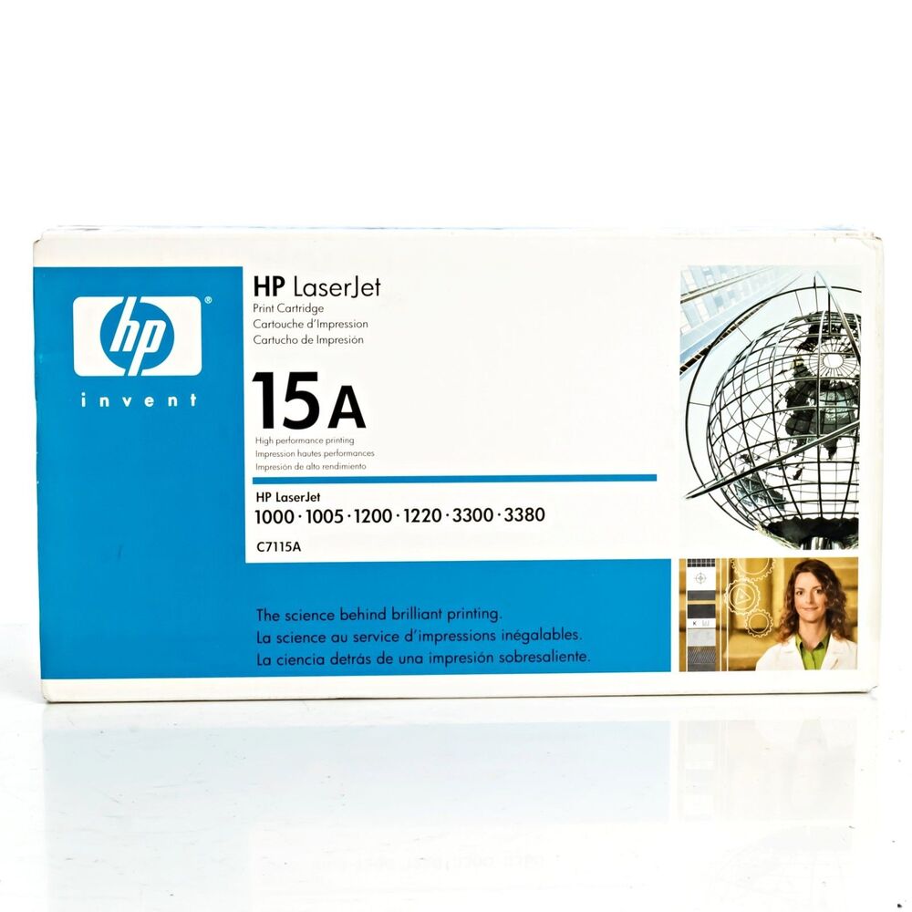 Genuine HP C7115A 15A Black Toner LaserJet 1000/1200/1220/3300 New Sealed Box